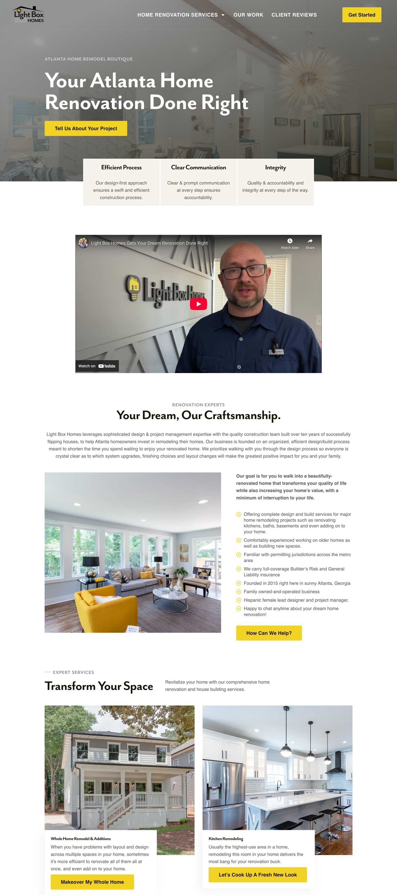 Home Renovation Web Design